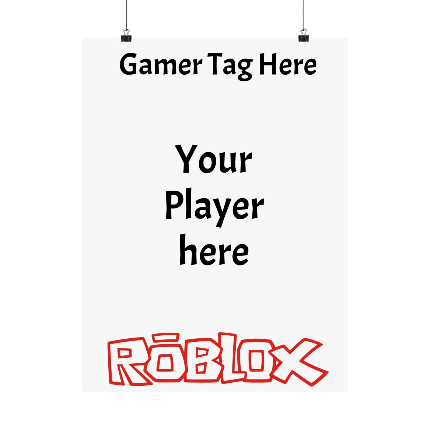 Customizable Roblox Poster
