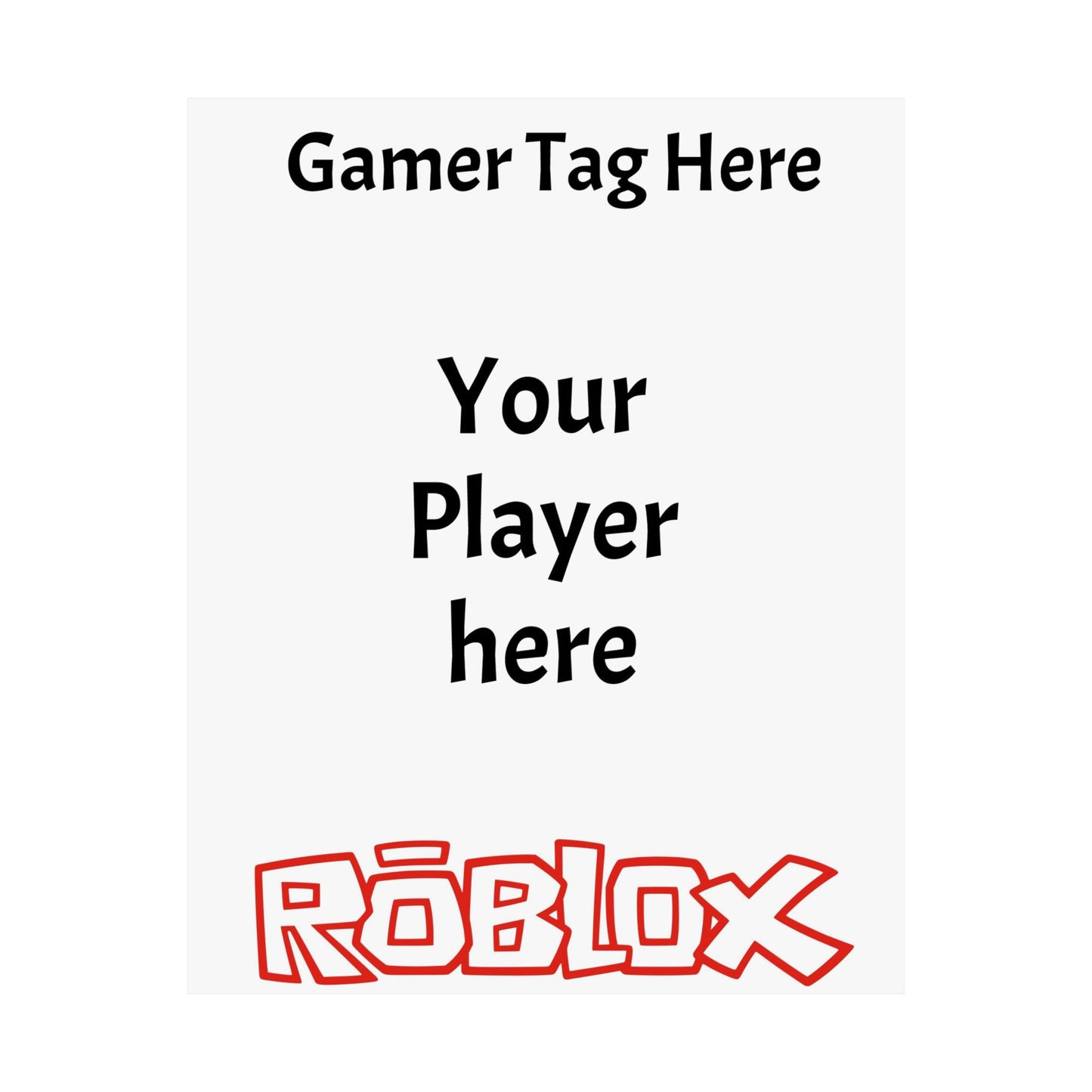 Customizable Roblox Poster