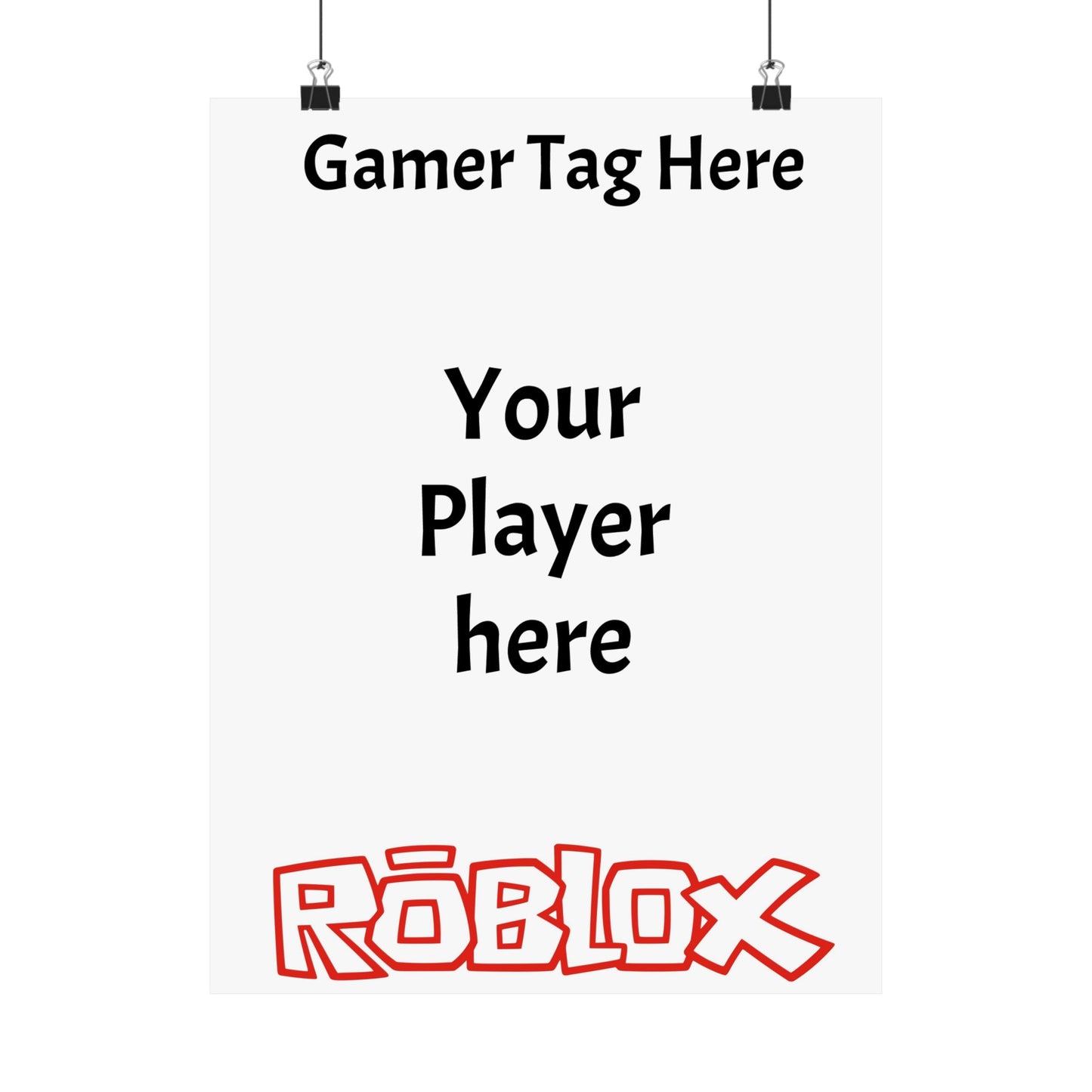Customizable Roblox Poster
