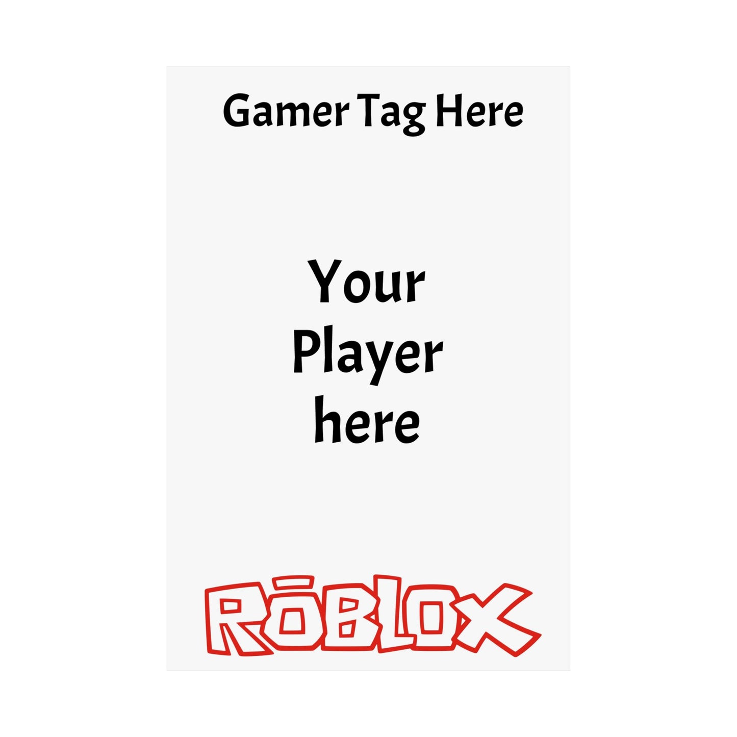 Customizable Roblox Poster