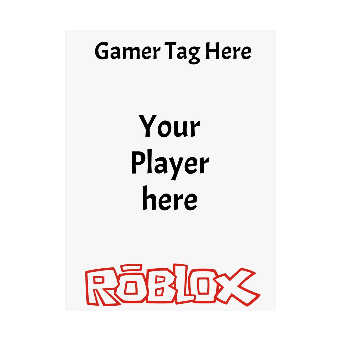 Customizable Roblox Poster