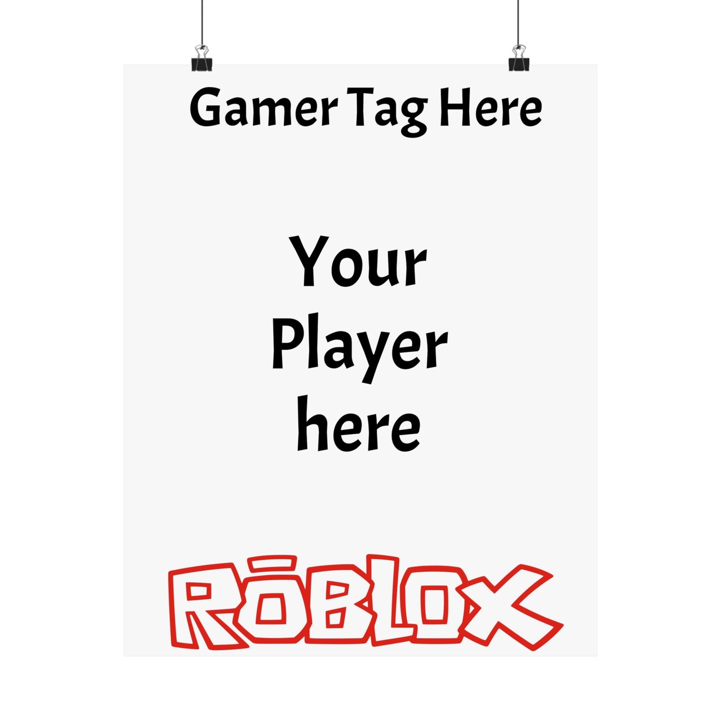 Customizable Roblox Poster